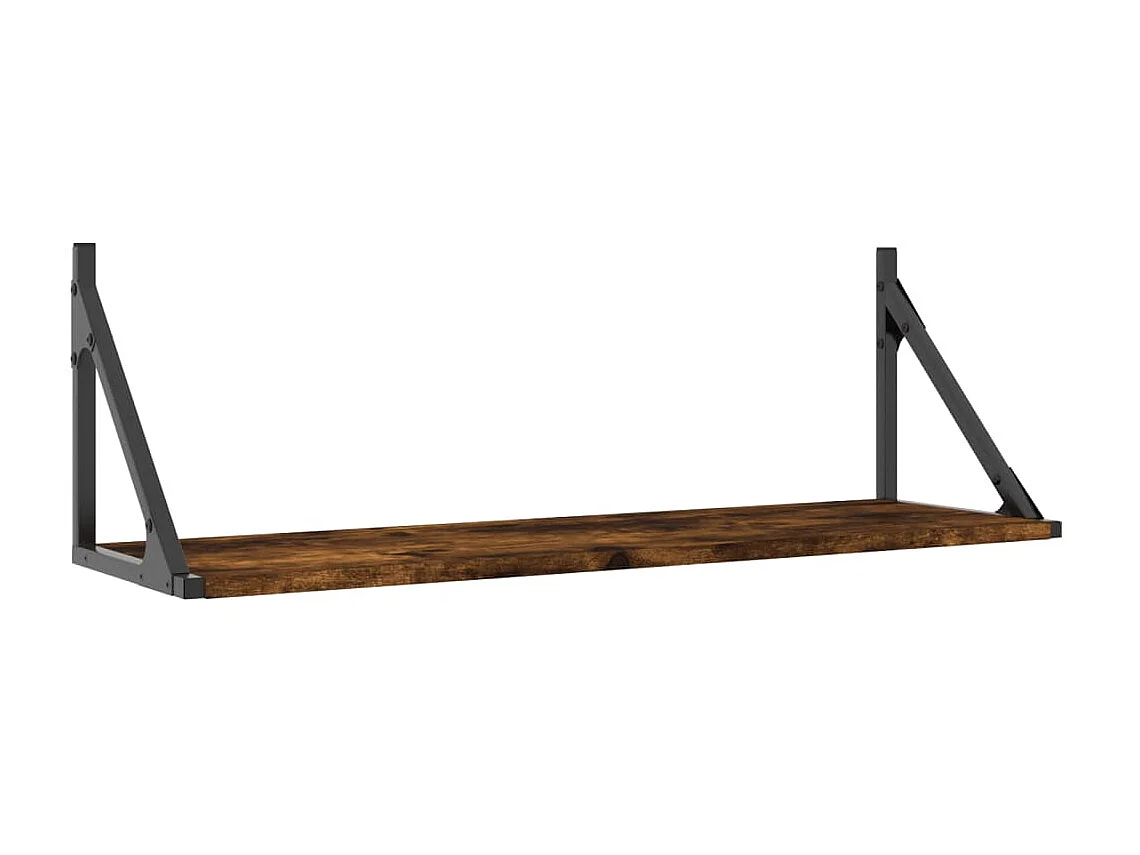 Étagères murales 2pcs chêne fumé 80x25x25,5cm bois d'ingénierie OFR14359 BonneVie Meuble