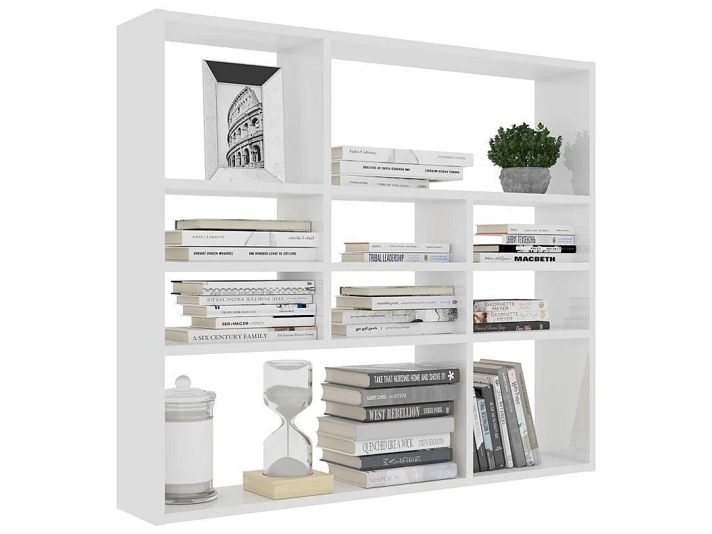 Étagère murale Blanc 90x16x78 cm Aggloméré OFR73214 BonneVie Meuble