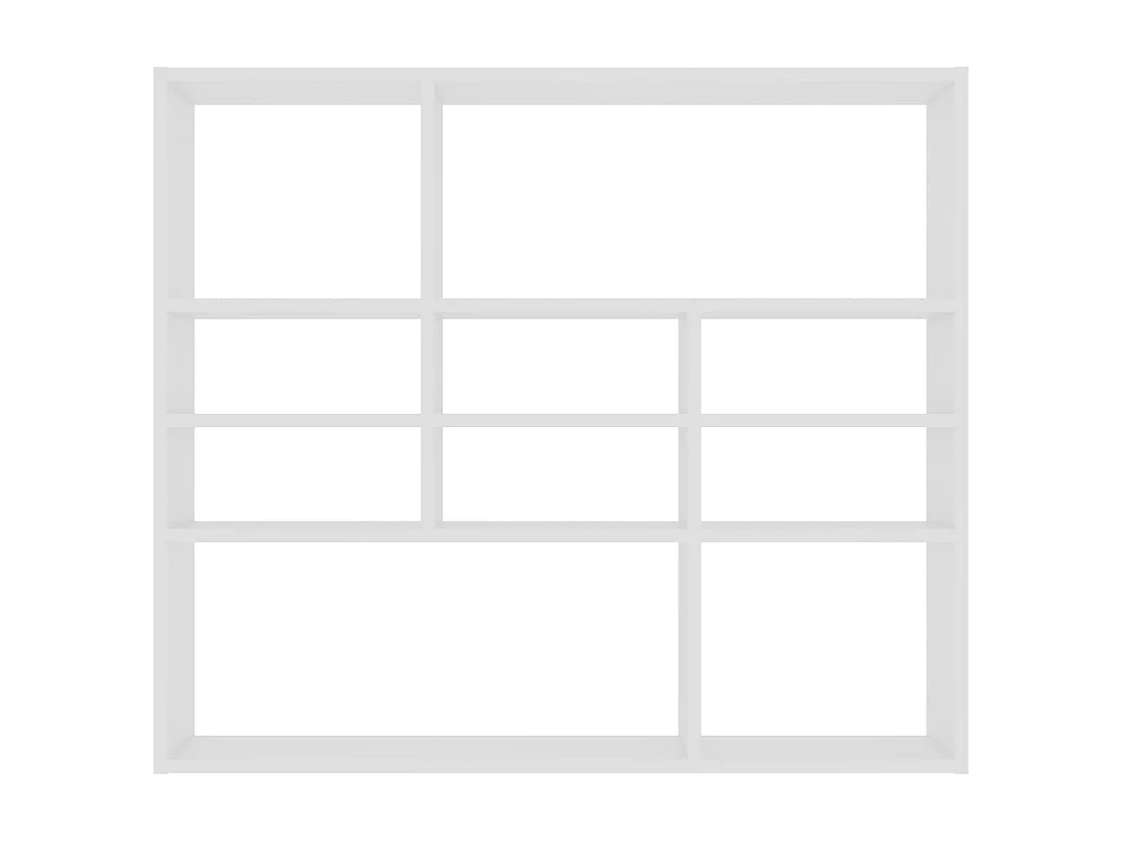 Étagère murale Blanc 90x16x78 cm Aggloméré OFR73214 BonneVie Meuble