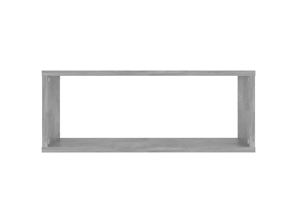 Étagères cube murales 4 pcs Gris béton 60x15x23 cm Aggloméré OFR76544 BonneVie Meuble