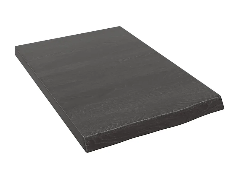 Étagère murale marron foncé bois chêne massif traité OFR36427 BonneVie Meuble