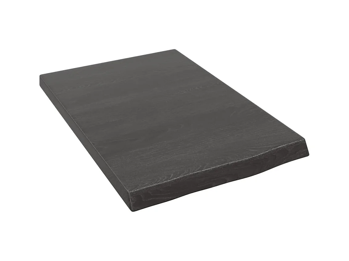 Wandschap 40x60x(2-4)cm behandeld massief eikenhout donkerbruin NL353081