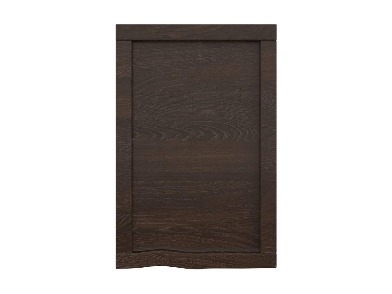 Étagère murale marron foncé bois chêne massif traité OFR36427 BonneVie Meuble