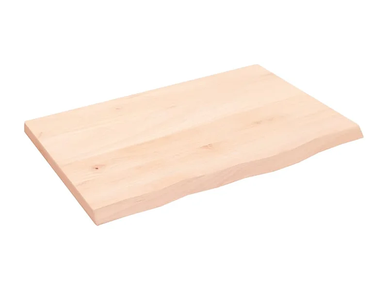 Estante de pared madera maciza de roble sin tratar 60x40x2 cm ES108643