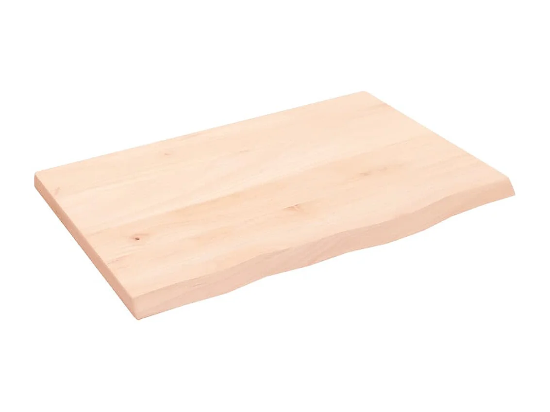 Estante de pared madera maciza de roble sin tratar 60x40x2 cm ES108643