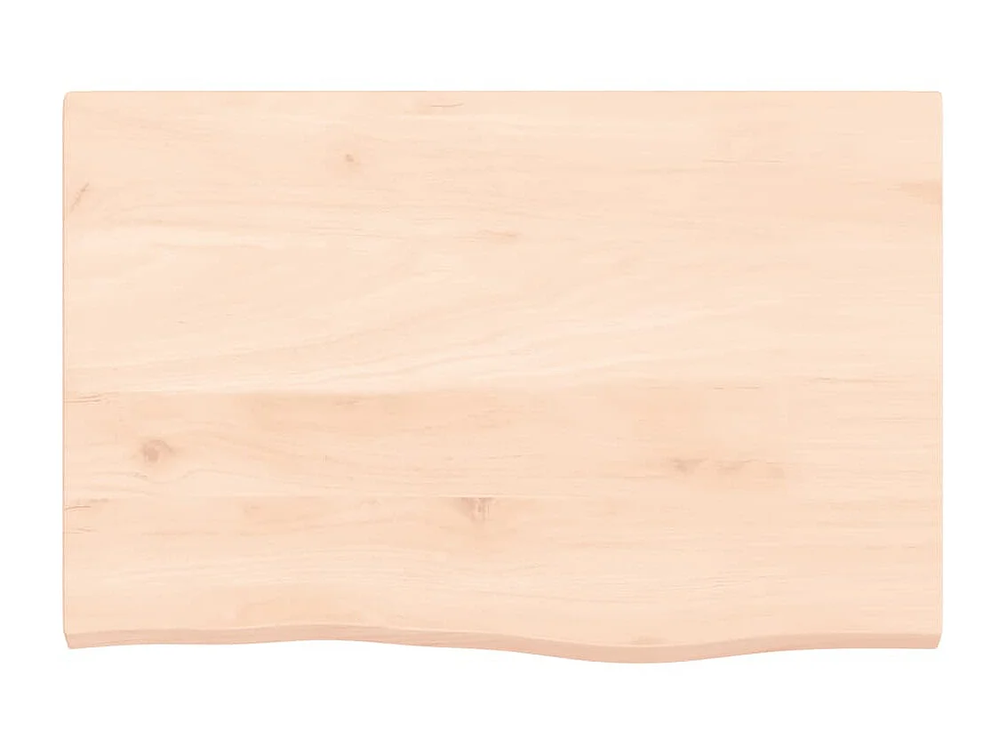 Estante de pared madera maciza de roble sin tratar 60x40x2 cm ES108643