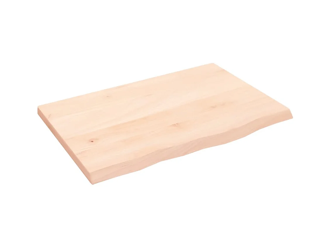 Étagère murale 60x40x2 cm bois de chêne massif non traité SDD30183 BonneVie Meuble