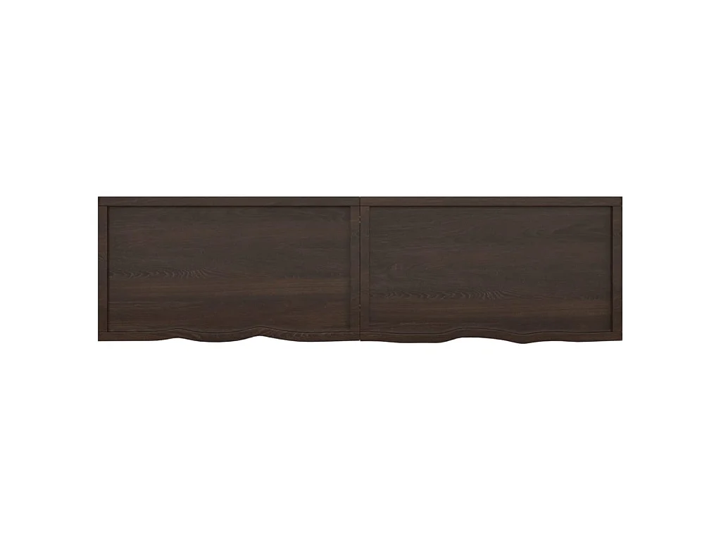 Étagère murale marron foncé bois chêne massif traité OFR37171 BonneVie Meuble