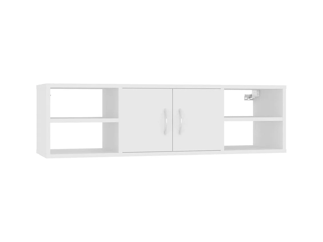 Estantería de pared madera contrachapada blanco 102x30x29 cm ES59031