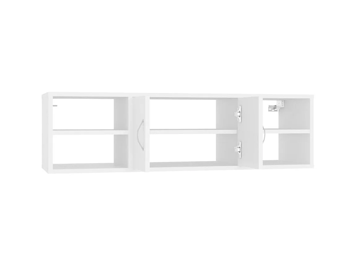 Estantería de pared madera contrachapada blanco 102x30x29 cm ES59031