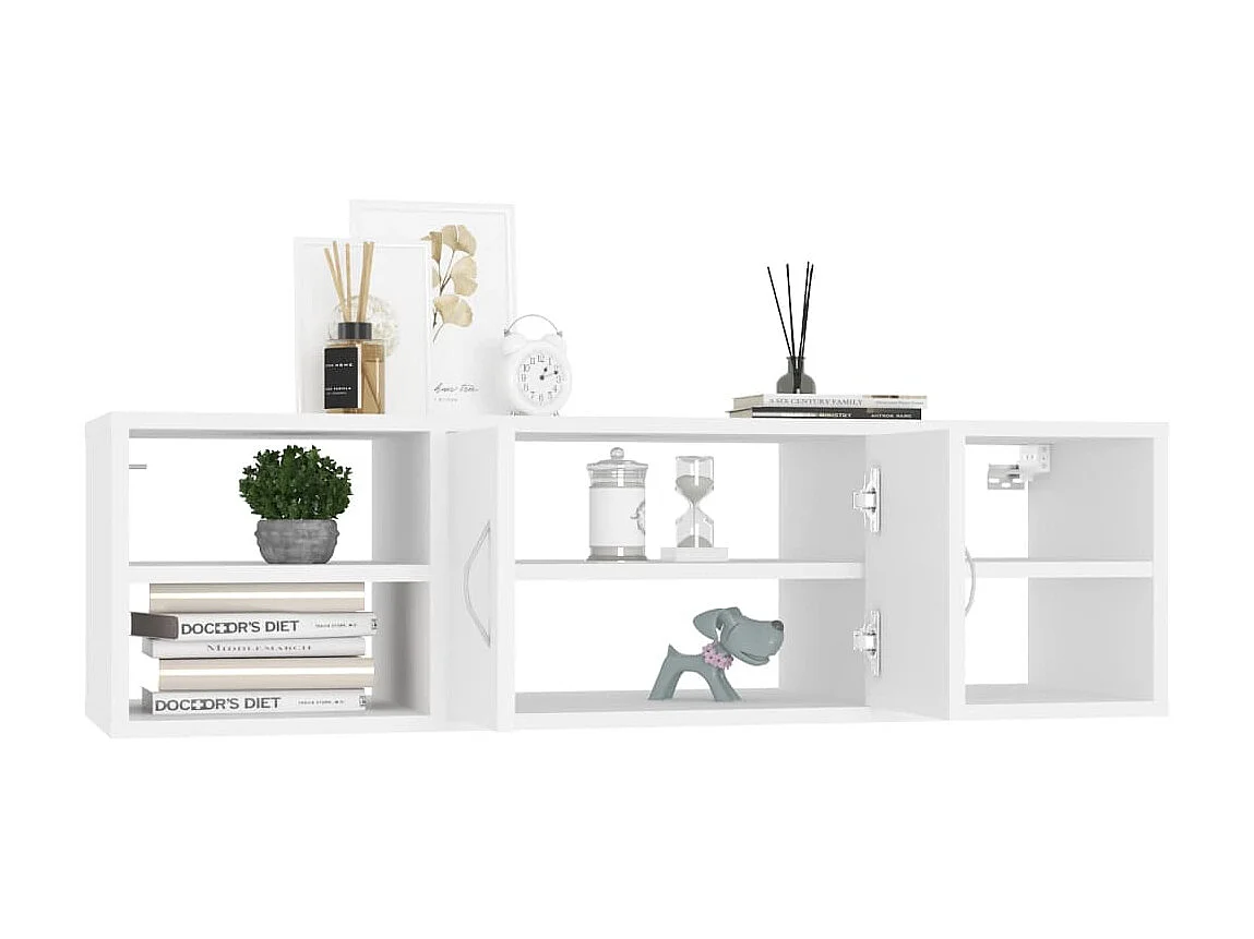 Étagère murale Blanc 102x30x29 cm Aggloméré OFR78911 BonneVie Meuble