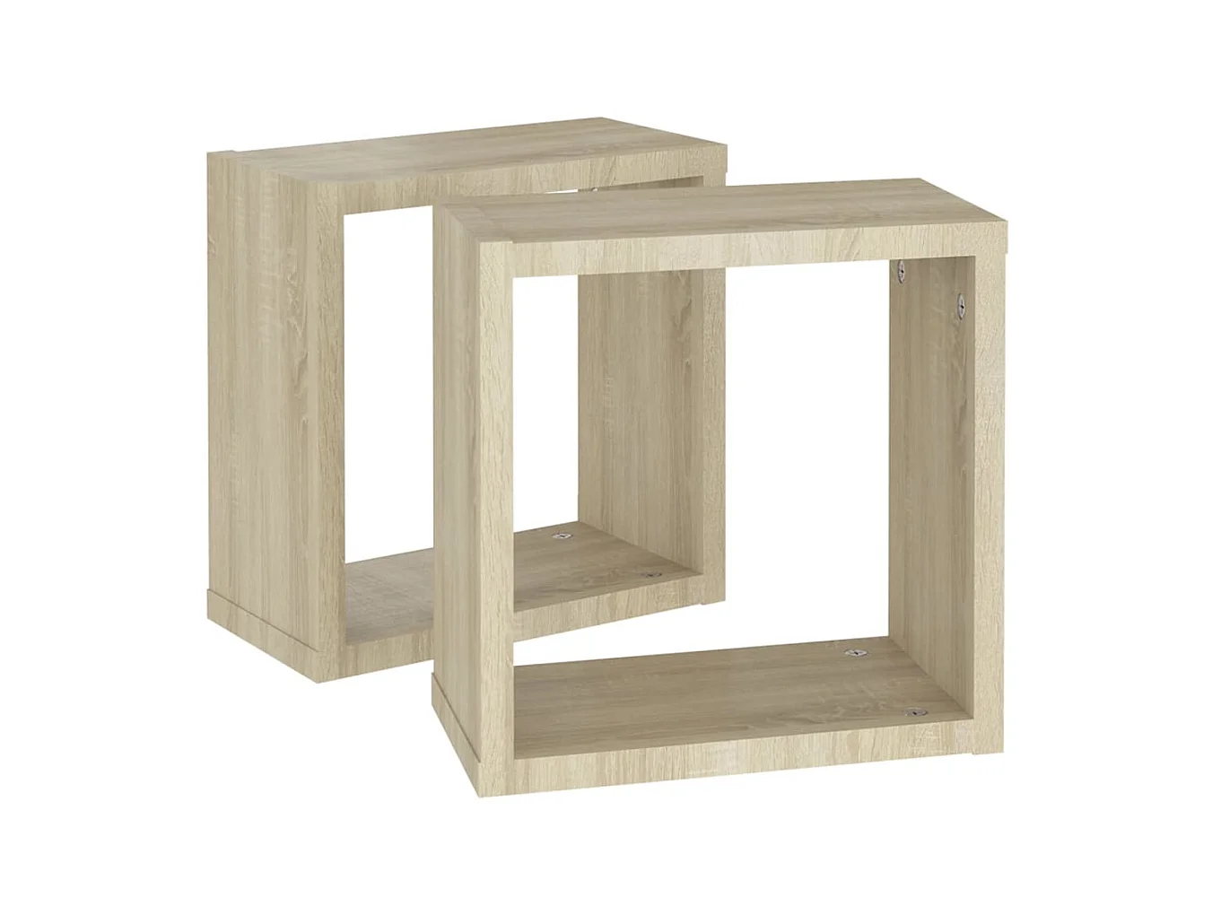 2 Pz Mensole a Cubo Rovere Sonoma 30x15x30 cm CFW31991