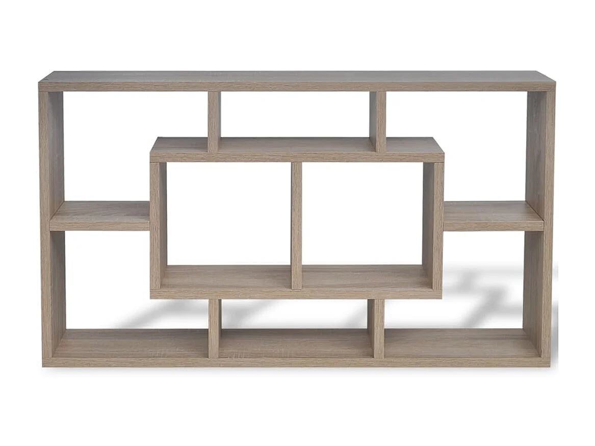 Étagère murale 8 compartiments Couleur de chêne OFR75900 BonneVie Meuble