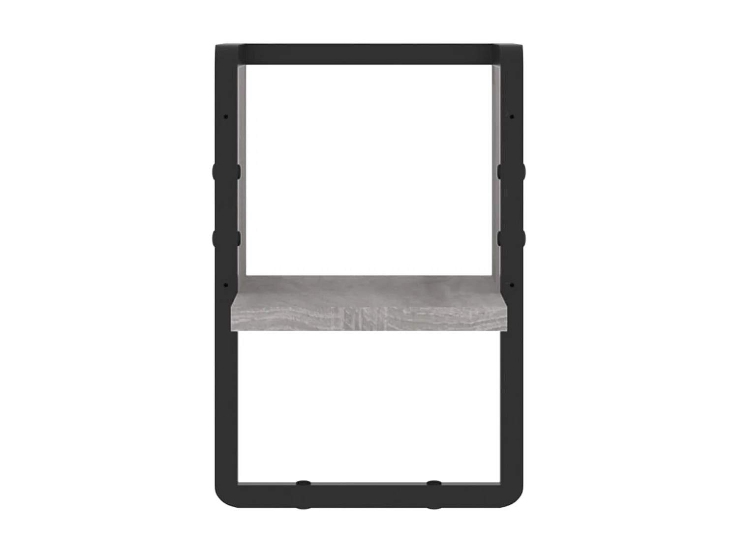 Étagère murale avec barre sonoma gris 20x25x30 cm OFR97154 BonneVie Meuble