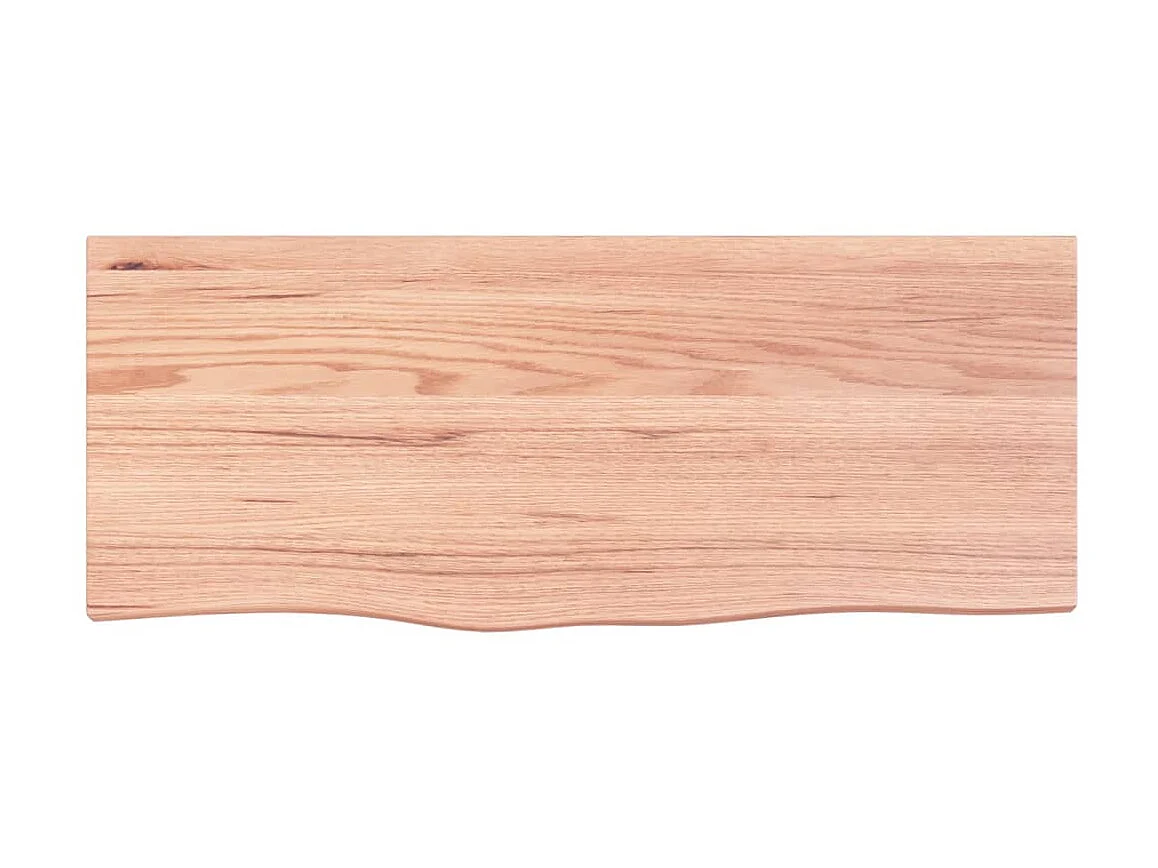 Étagère murale marron clair 100x40x2cm bois chêne massif traité OFR88027 BonneVie Meuble