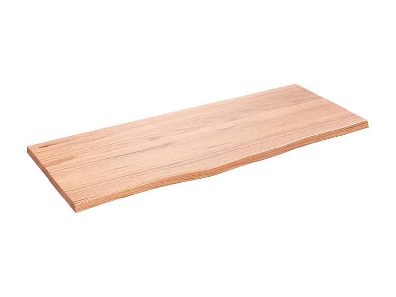 Étagère murale marron clair 100x40x2cm bois chêne massif traité OFR88027 BonneVie Meuble