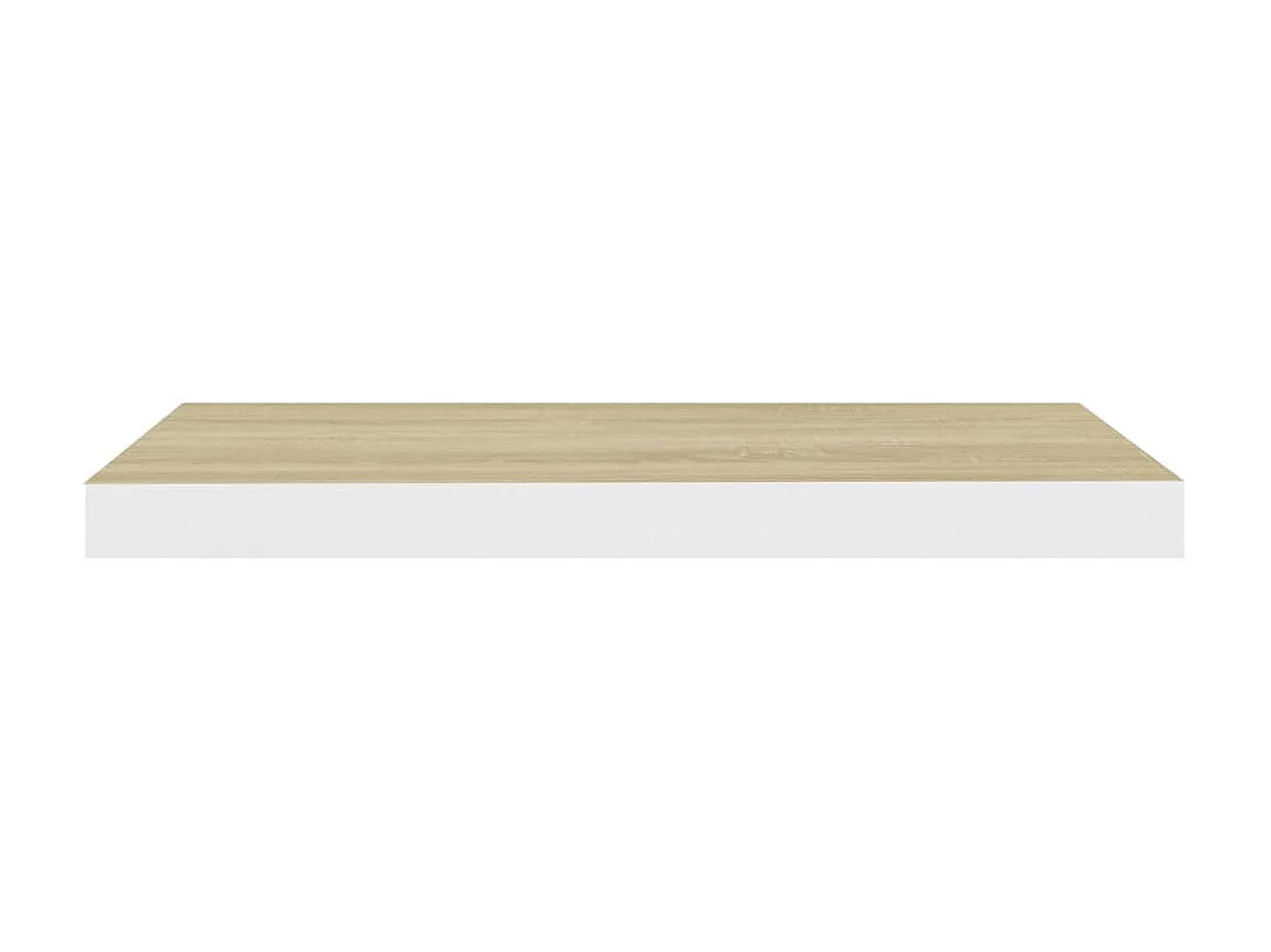 Prateleiras parede 2 pcs 60x23,5x3,8 cm MDF carvalho e branco PT545750