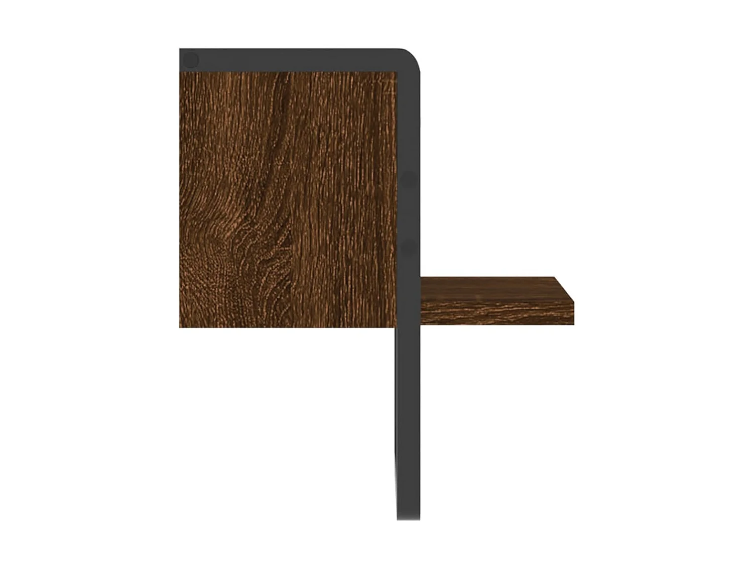 Étagère murale avec barre chêne marron 20x25x30 cm OFR73490 BonneVie Meuble