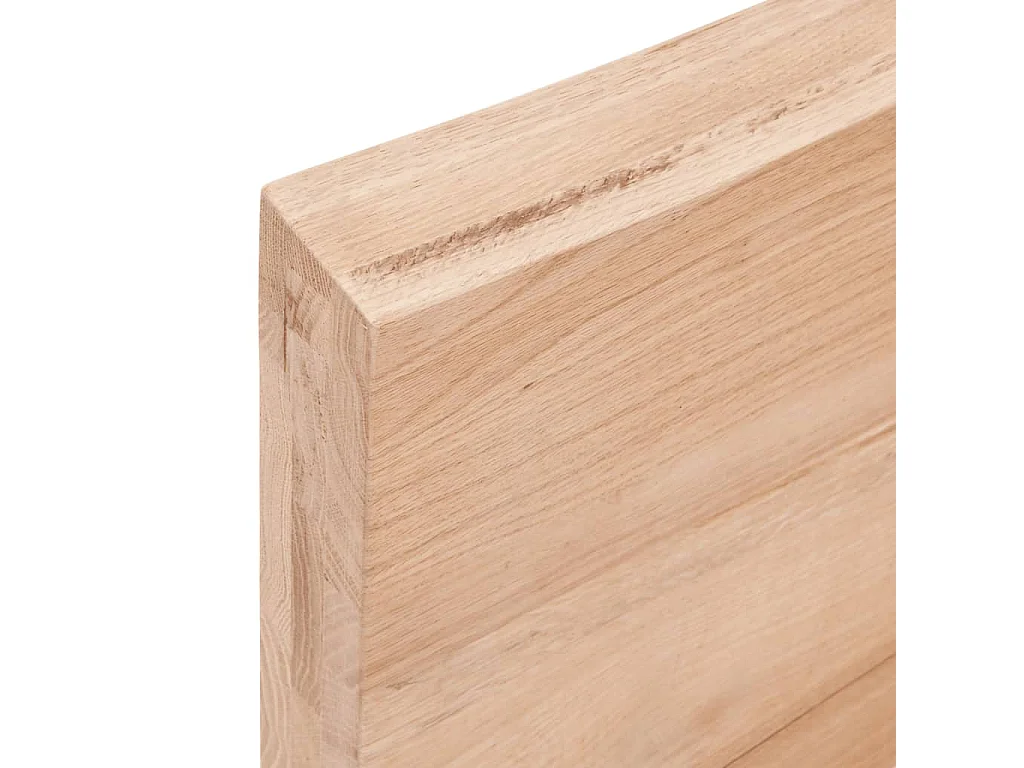 Étagère murale marron clair bois chêne massif traité OFR48201 BonneVie Meuble