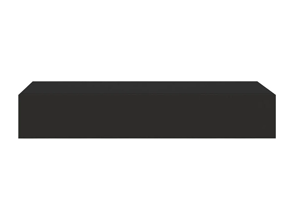 Étagère à tiroir murale Noir 60x23,5x10 cm MDF OFR17771 BonneVie Meuble