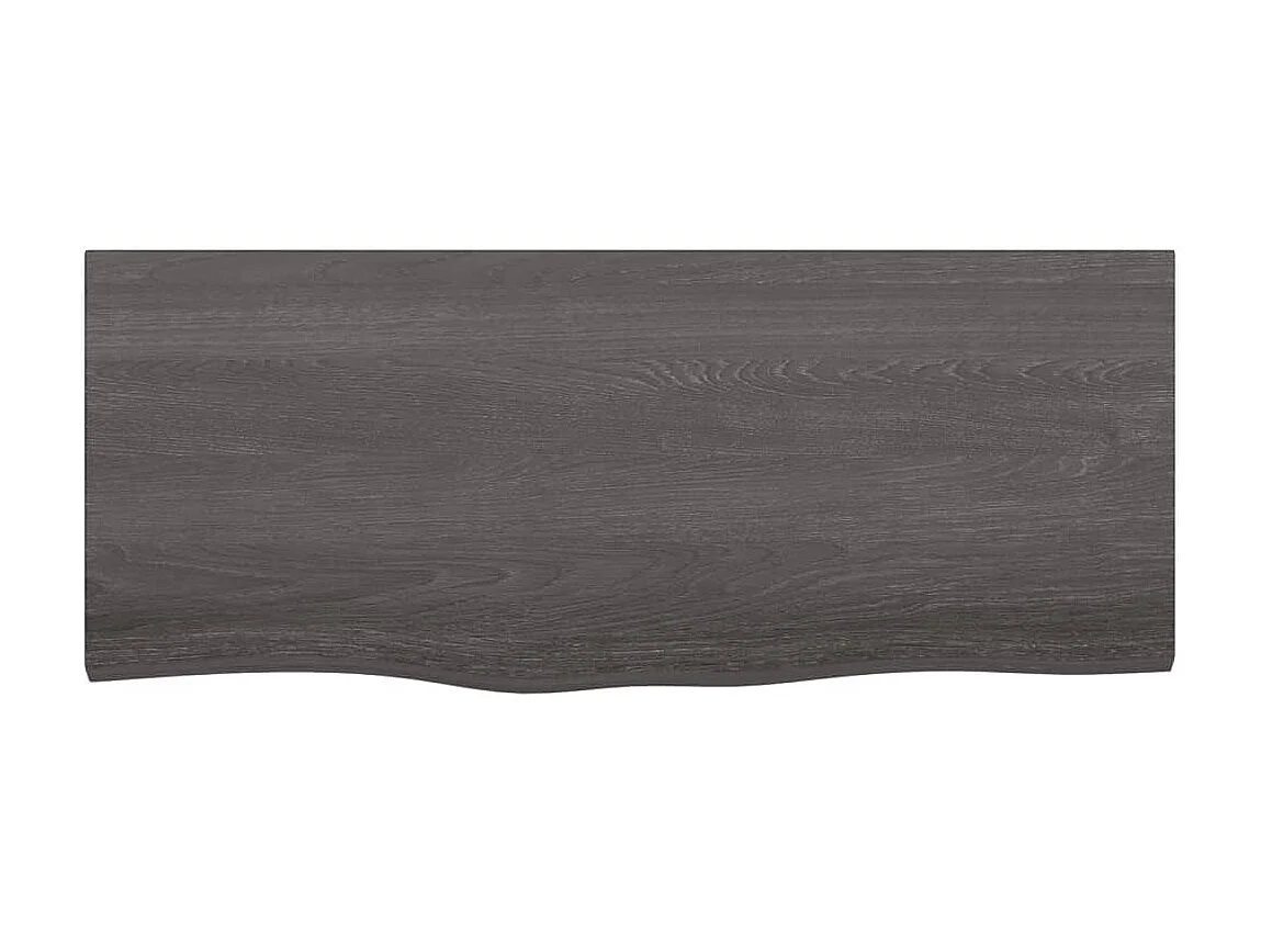 Étagère murale marron foncé bois chêne massif traité OFR98265 BonneVie Meuble