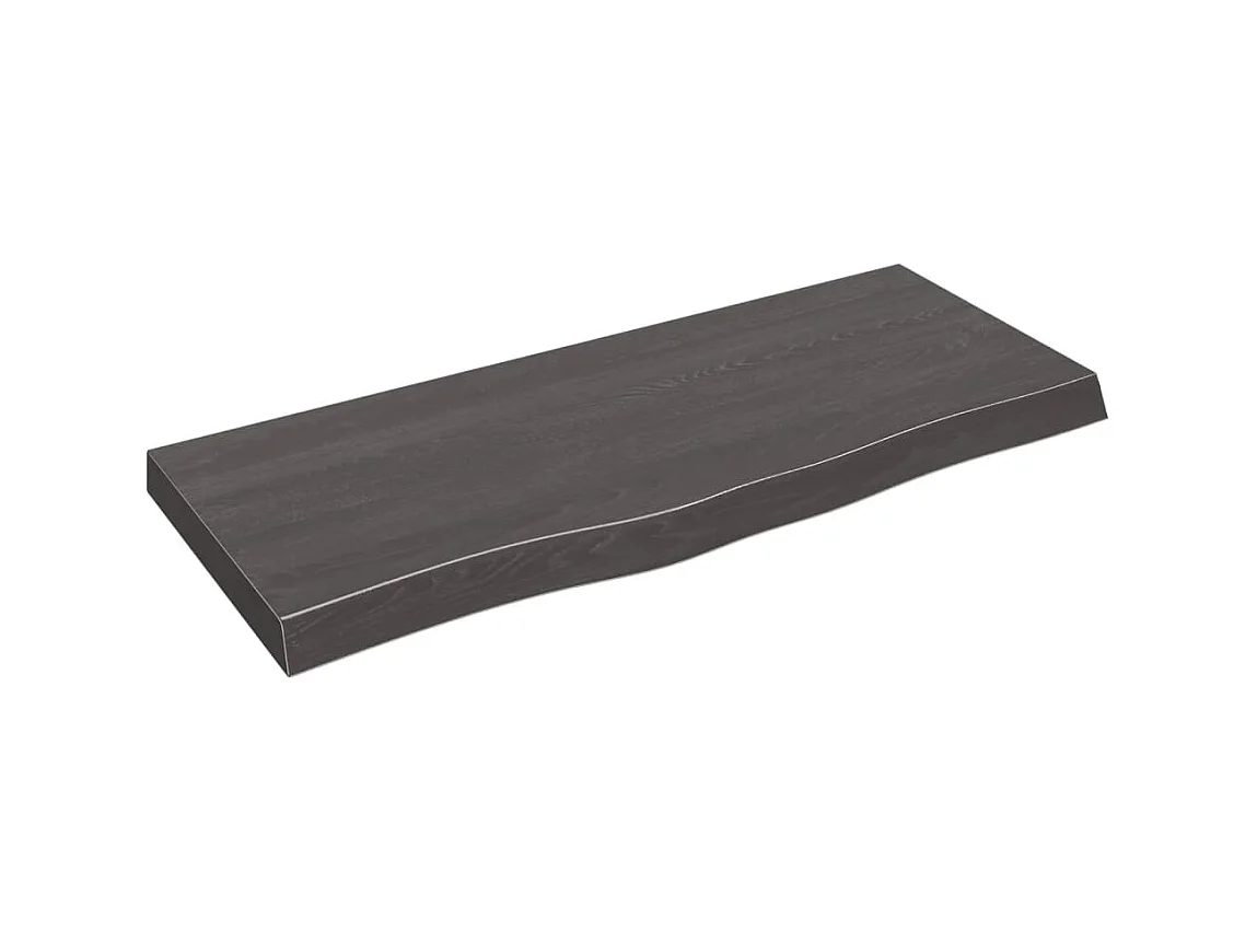Étagère murale marron foncé bois chêne massif traité OFR98265 BonneVie Meuble