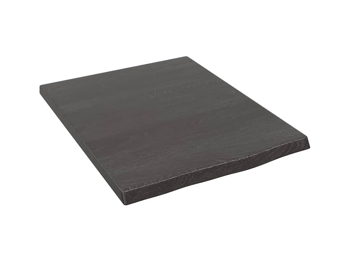 Étagère murale marron foncé 40x50x2 cm bois chêne massif traité OFR35449 BonneVie Meuble