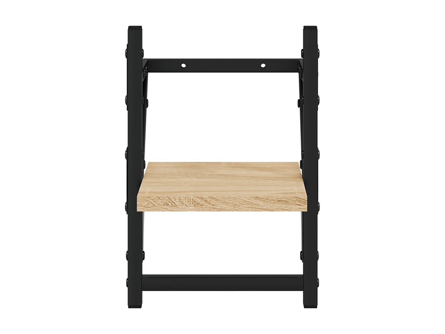 Wandschappen met stangen 2 st 20x25x30 cm sonoma eikenkleurig NL602654