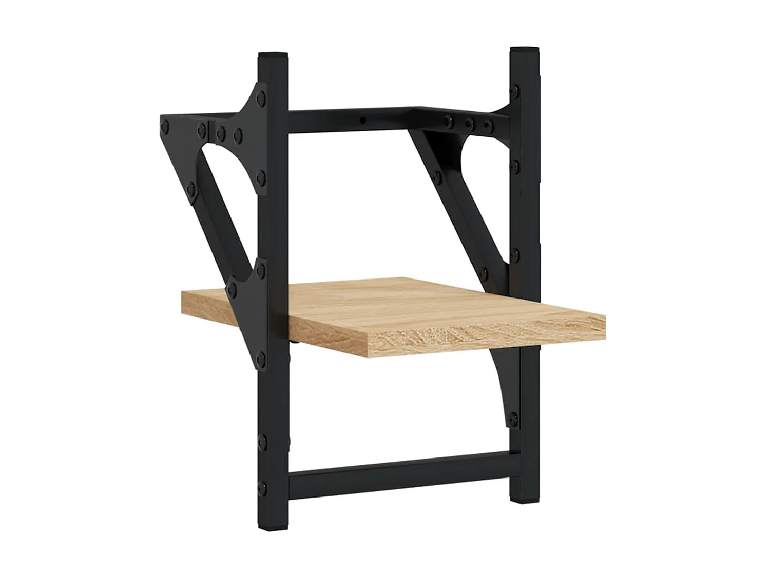 Étagères murales avec barres 2 pcs chêne sonoma 20x25x30 cm OFR20982 BonneVie Meuble