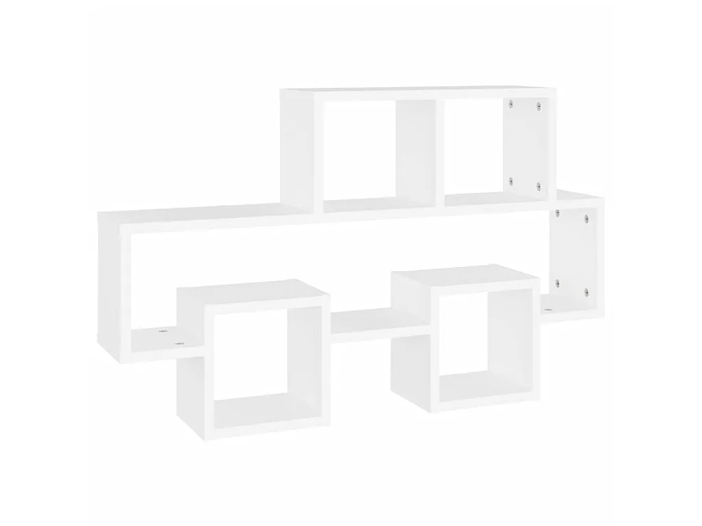 Étagère murale forme d'auto Blanc 82x15x51 cm Aggloméré OFR59580 BonneVie Meuble