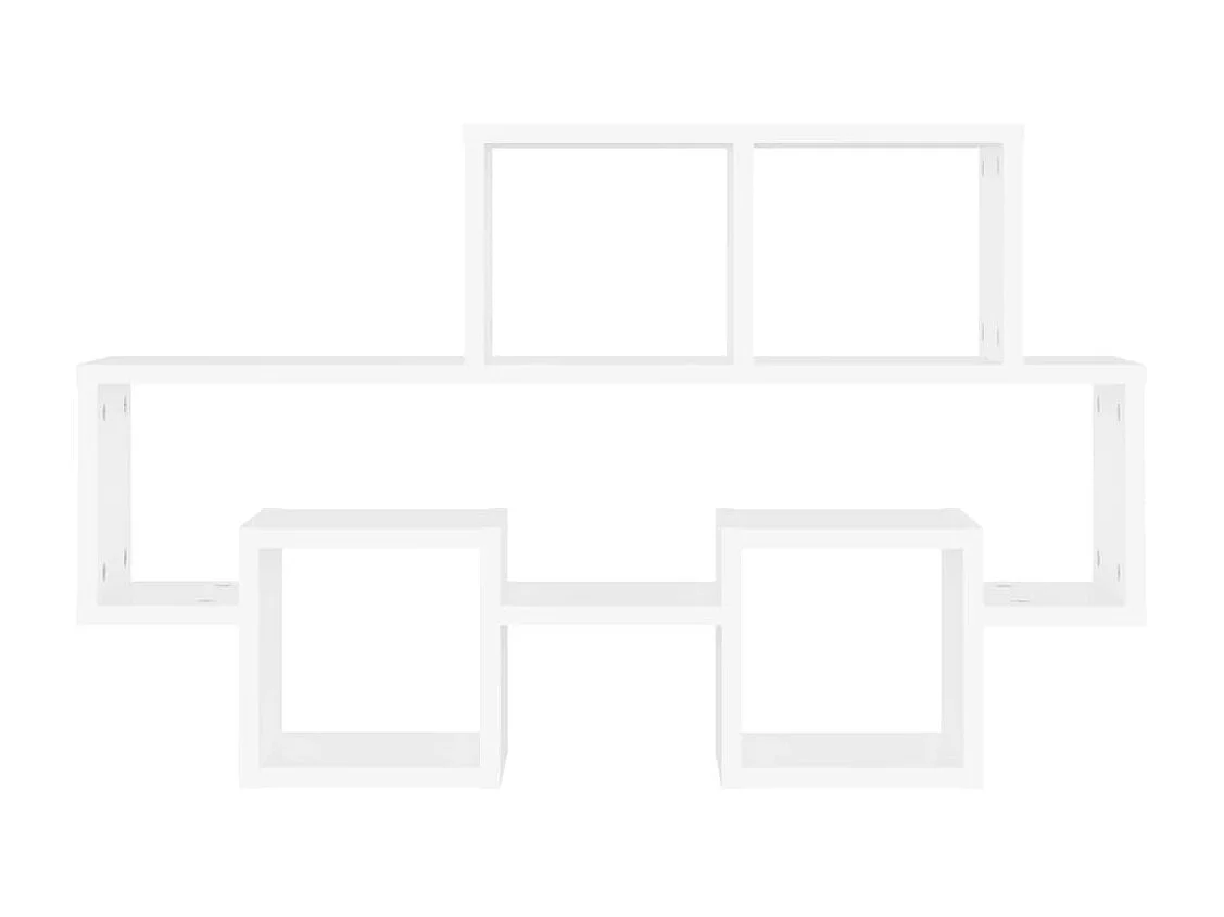 Étagère murale forme d'auto Blanc 82x15x51 cm Aggloméré OFR59580 BonneVie Meuble