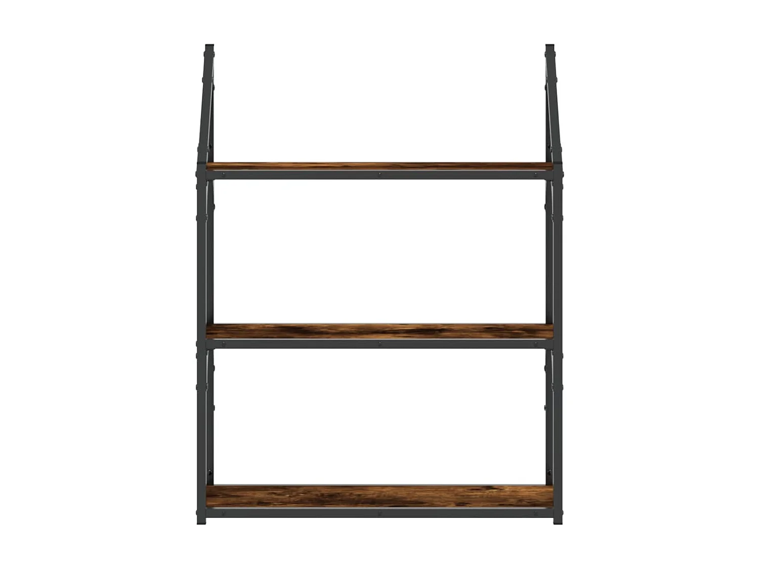 Étagère murale 3 niveaux chêne fumé 60x21x78,5 cm OFR98629 BonneVie Meuble