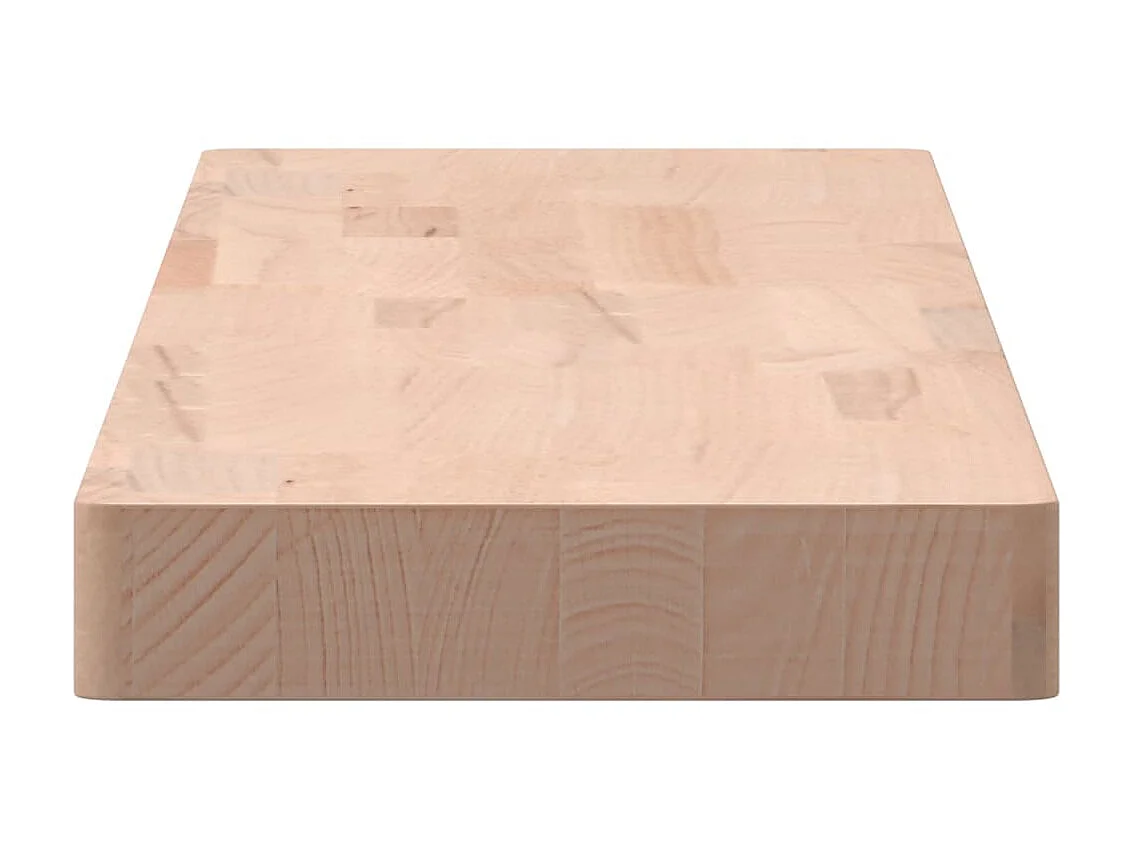 Estante de pared madera maciza de haya 100x20x4 cm ES33321