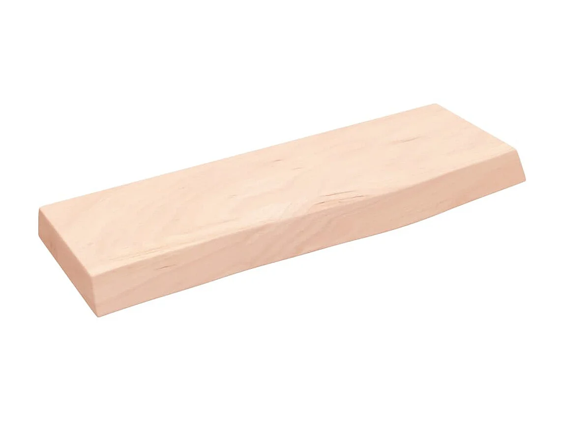 Étagère murale 60x20x4 cm bois de chêne massif non traité SDD29357 BonneVie Meuble