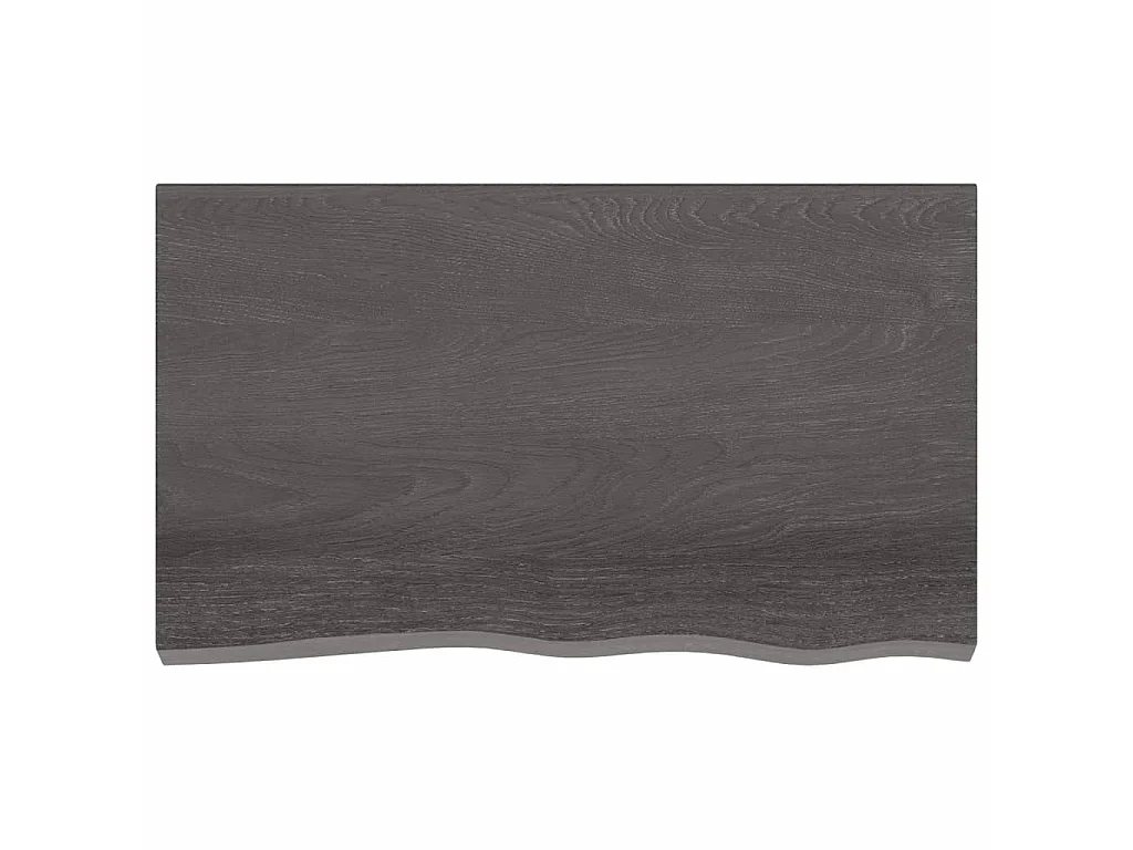 Étagère murale marron foncé bois chêne massif traité OFR56393 BonneVie Meuble