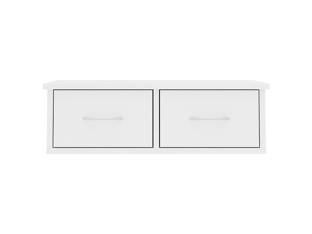 Étagère murale et tiroirs Blanc 60x26x18,5 cm Bois d'ingénierie OFR64230 BonneVie Meuble