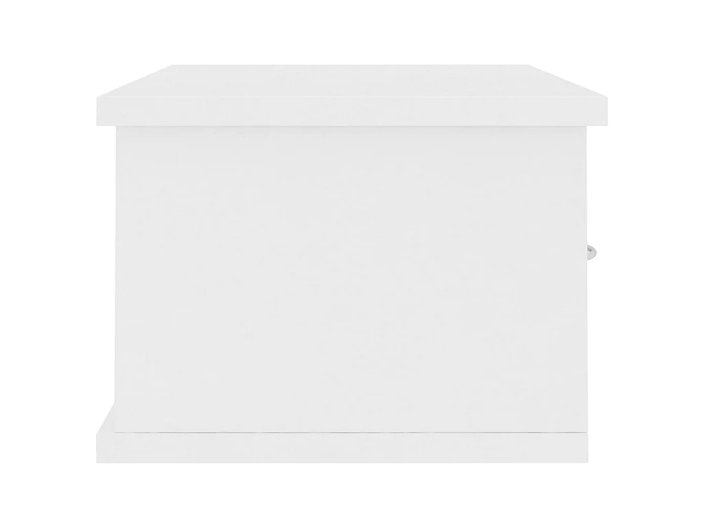 Étagère murale et tiroirs Blanc 60x26x18,5 cm Bois d'ingénierie OFR64230 BonneVie Meuble