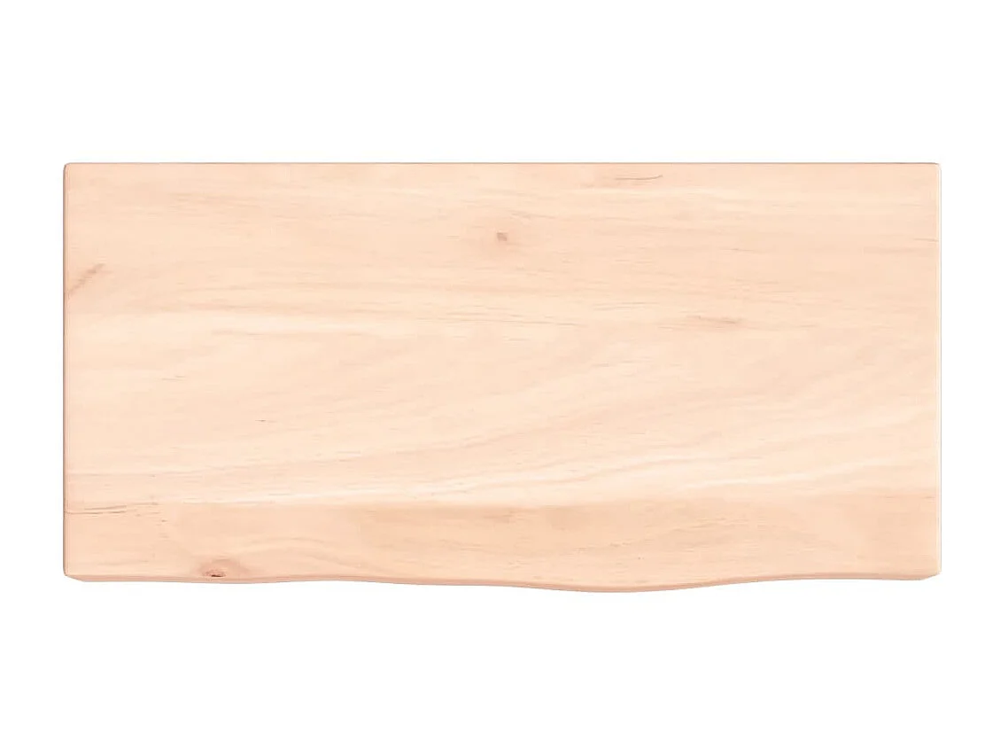 Étagère murale 40x20x6 cm bois de chêne massif non traité OFR55768 BonneVie Meuble