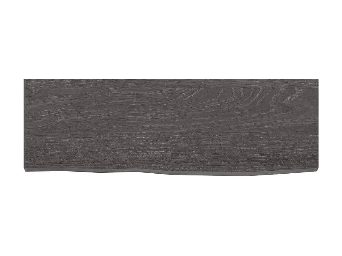 Étagère murale marron foncé 60x20x2 cm bois chêne massif traité OFR15303 BonneVie Meuble