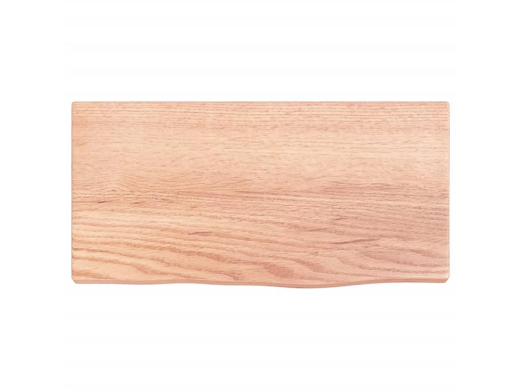 Étagère murale marron clair 40x20x2 cm bois chêne massif traité OFR10939 BonneVie Meuble