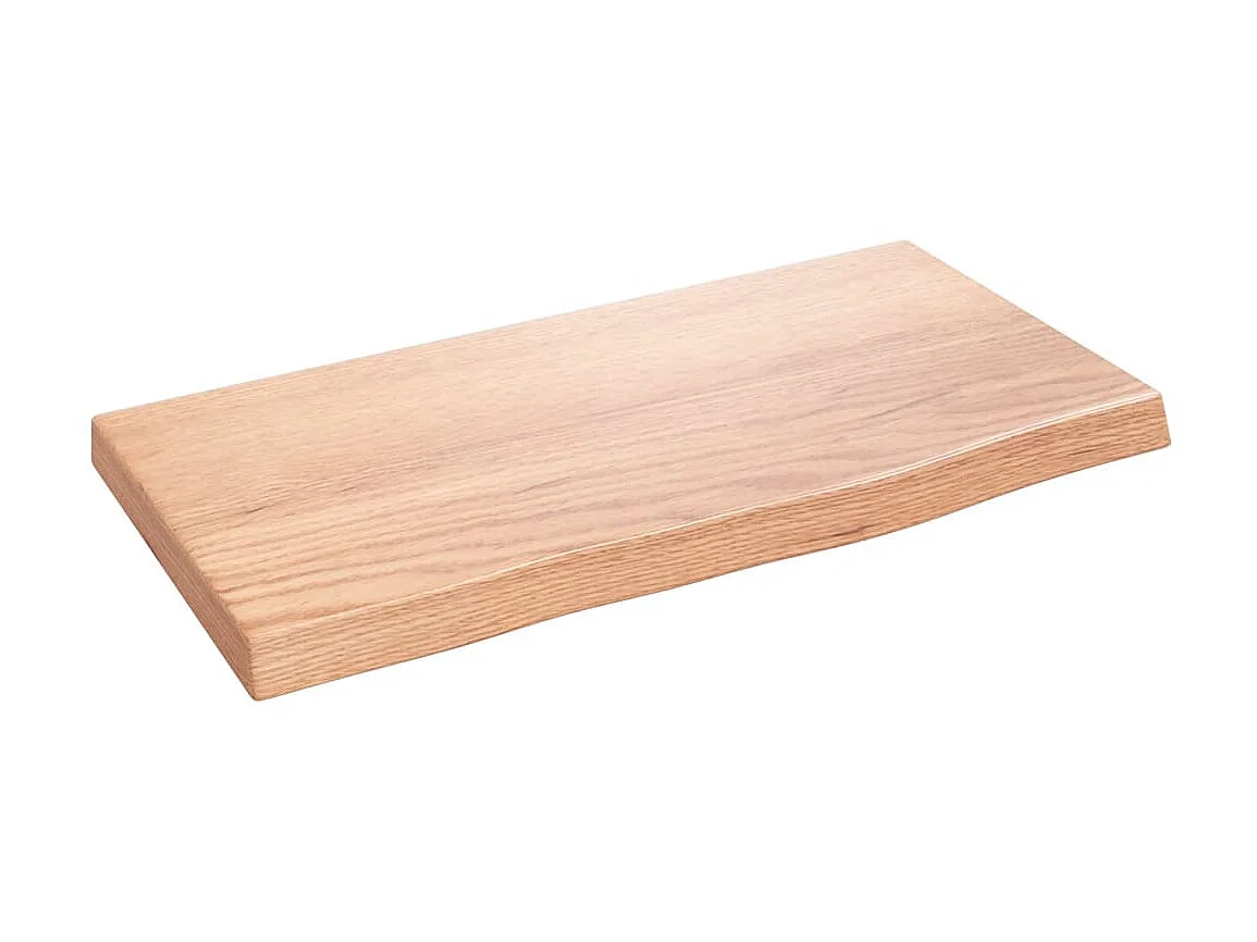 Étagère murale marron clair 40x20x2 cm bois chêne massif traité OFR10939 BonneVie Meuble