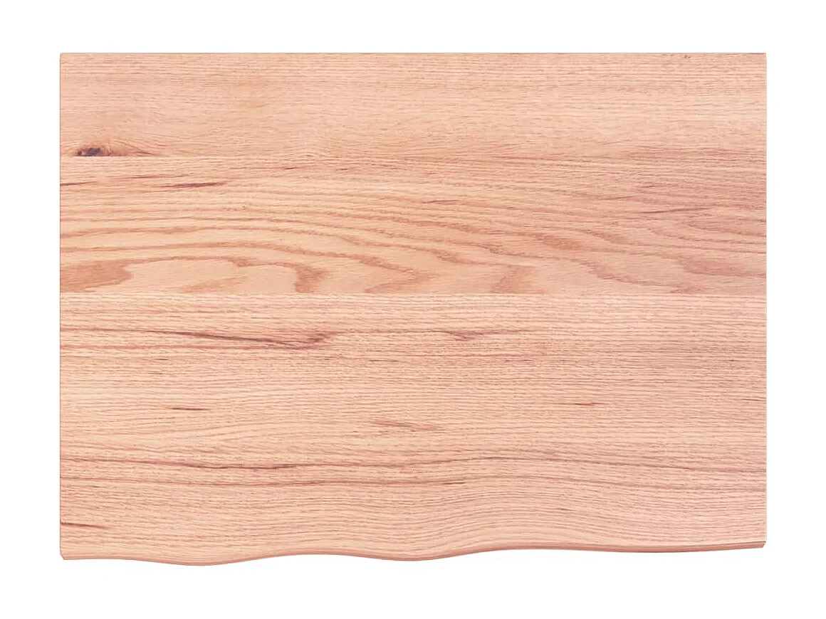 Étagère murale marron clair bois chêne massif traité OFR46980 BonneVie Meuble