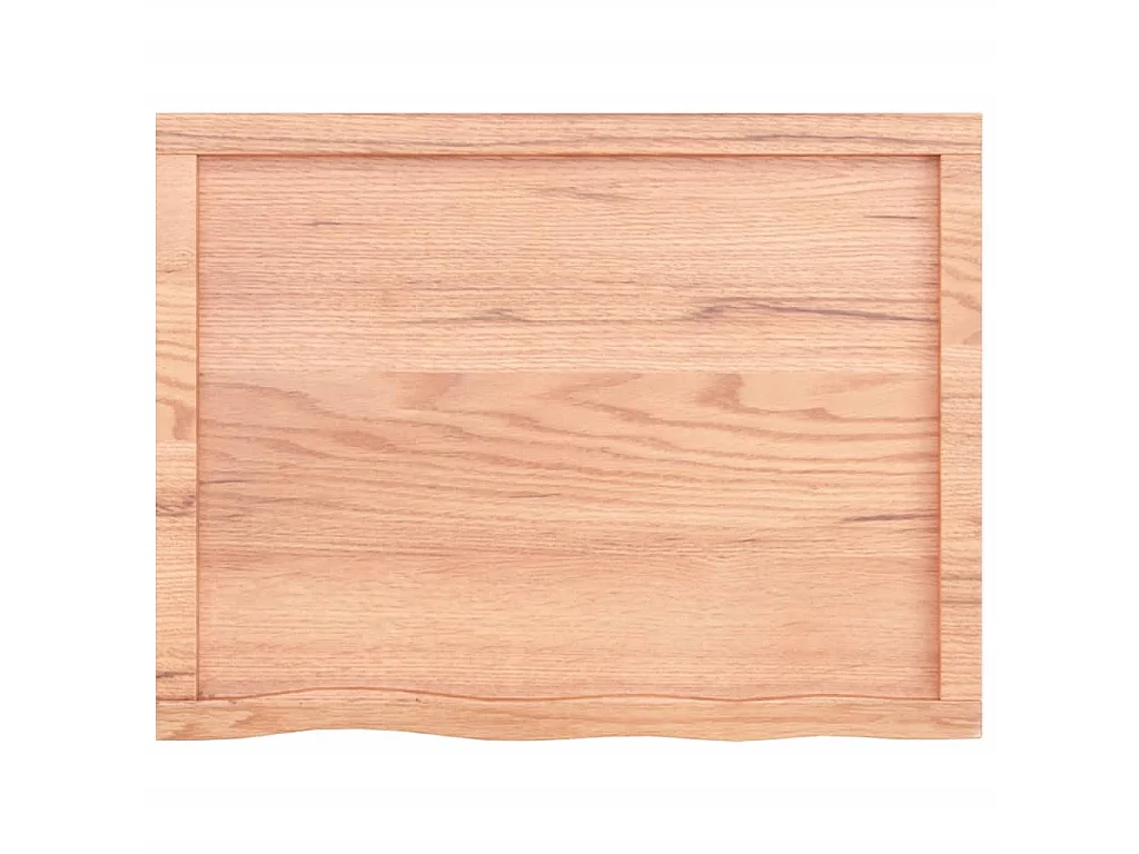 Étagère murale marron clair bois chêne massif traité OFR46980 BonneVie Meuble