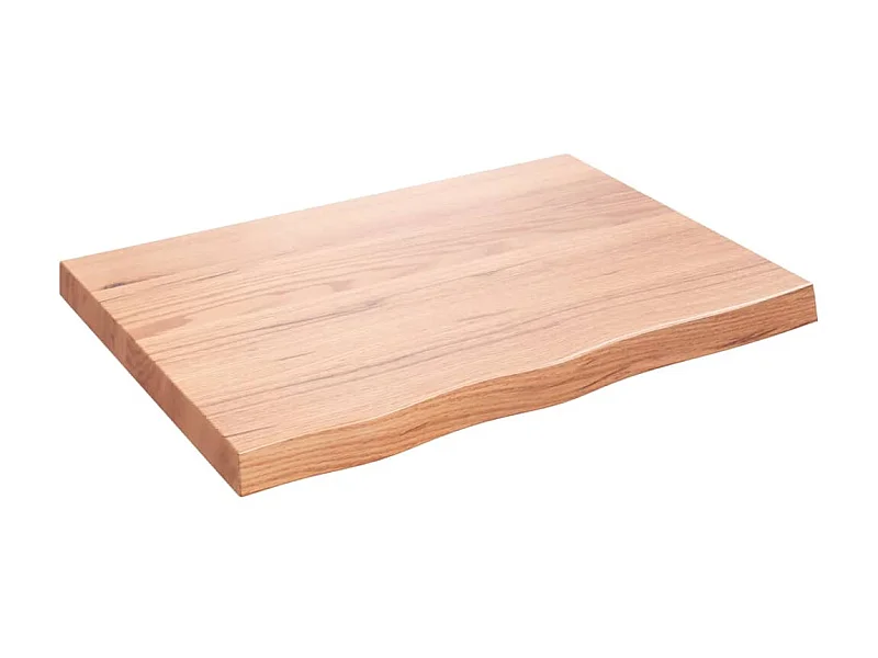 Étagère murale marron clair bois chêne massif traité OFR46980 BonneVie Meuble