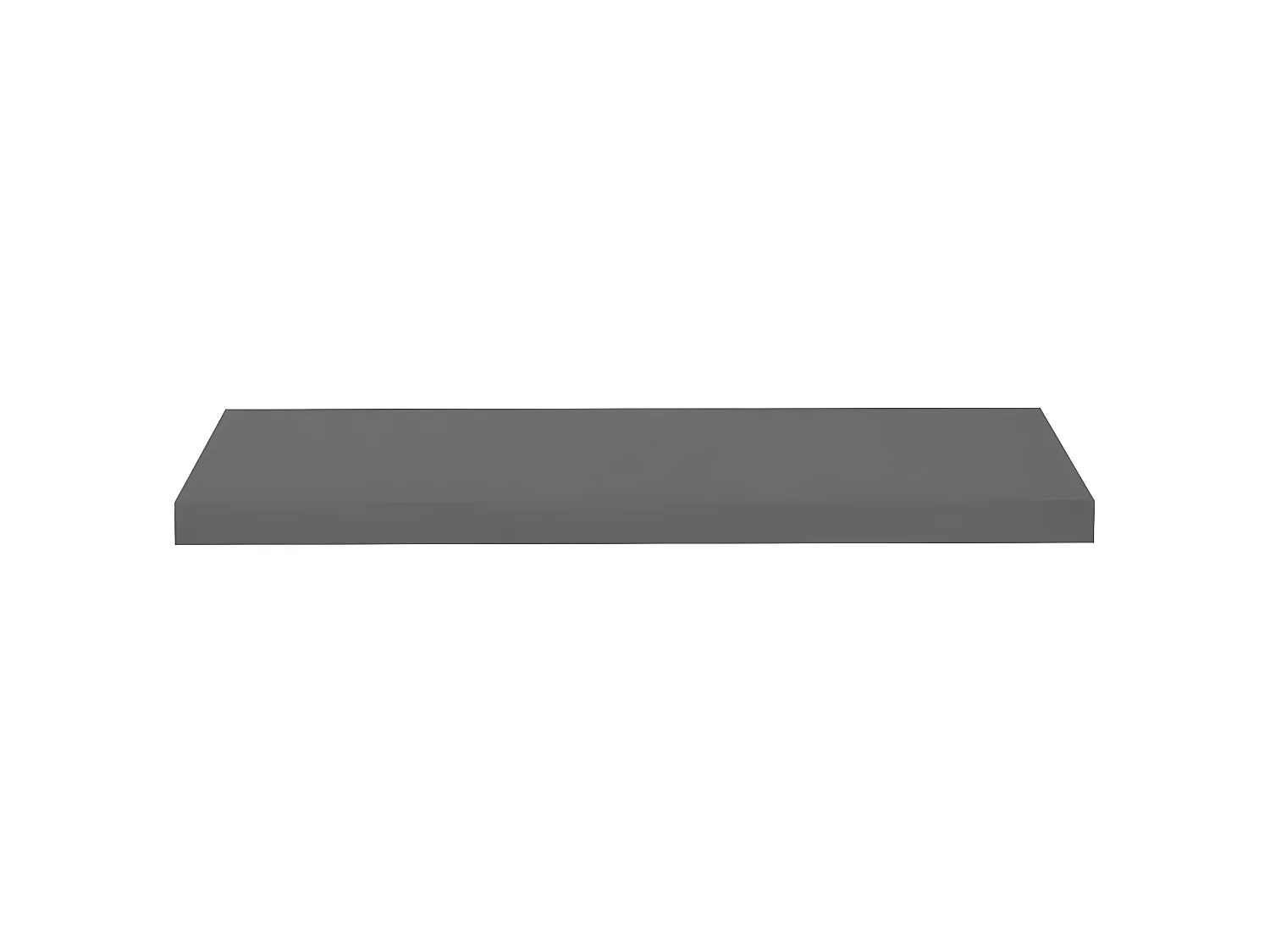 Étagère murale murale 2 pcs Gris brillant 80x23,5x3,8 cm MDF OFR96941 BonneVie Meuble