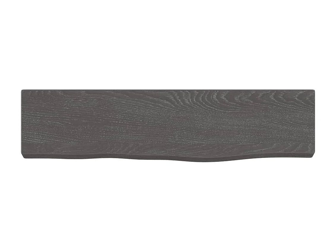 Étagère murale marron foncé 40x10x2 cm bois chêne massif traité OFR81108 BonneVie Meuble