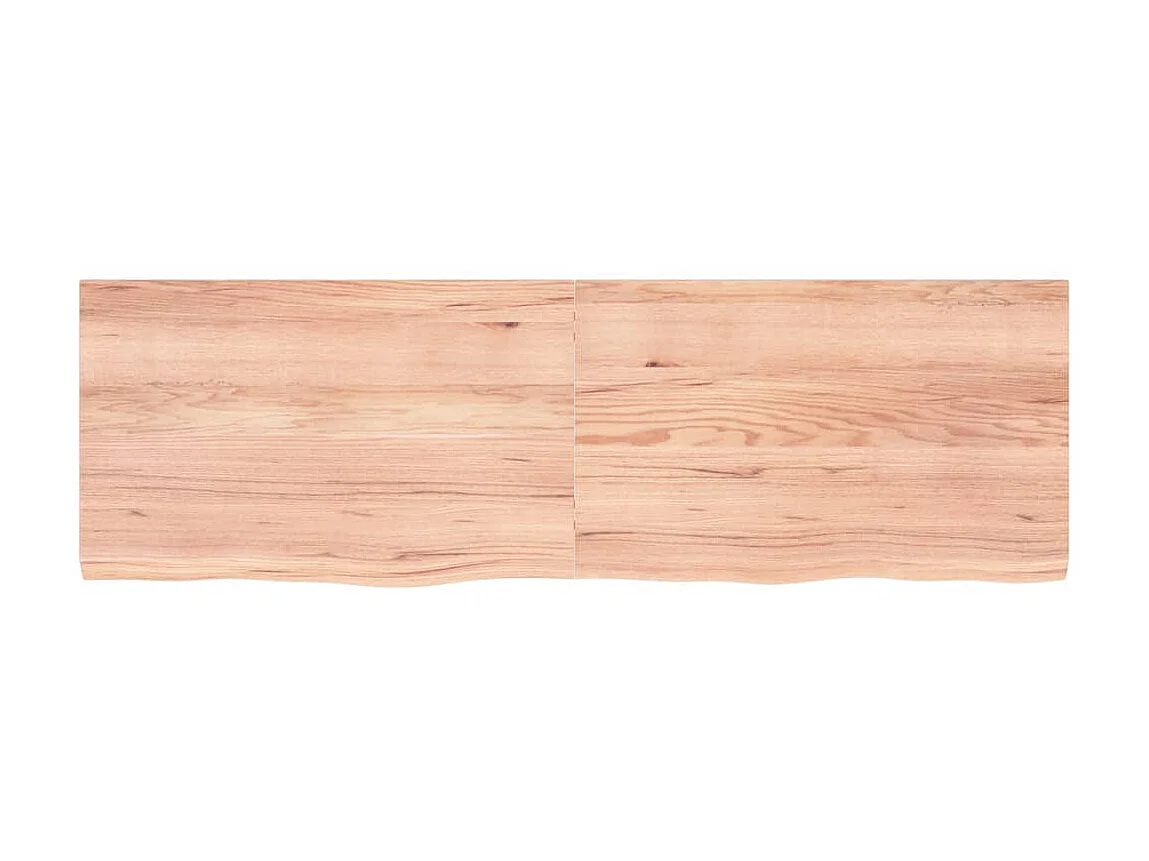 Étagère murale marron clair bois chêne massif traité OFR40031 BonneVie Meuble