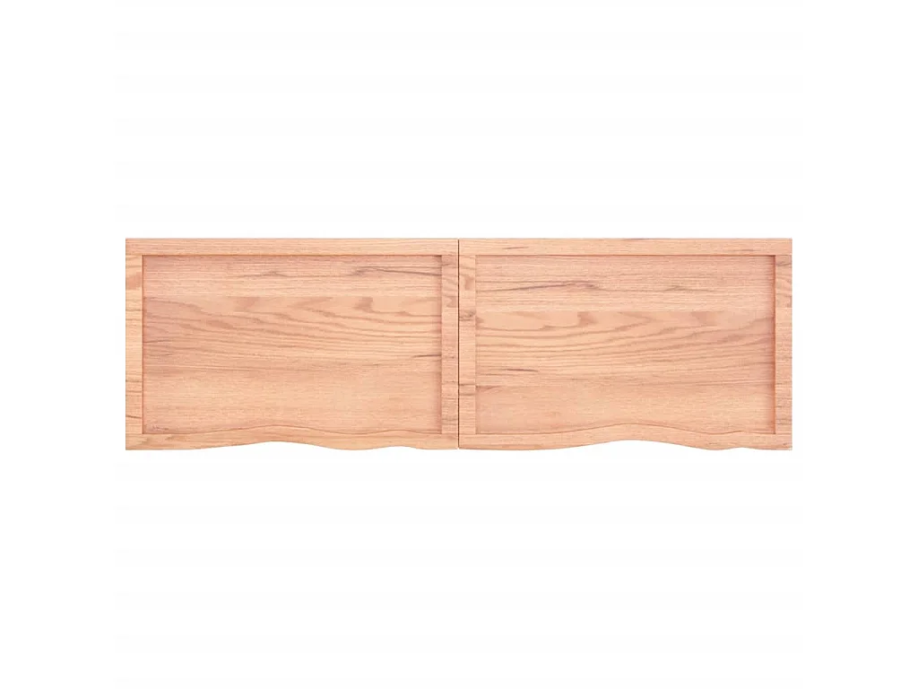 Étagère murale marron clair bois chêne massif traité OFR40031 BonneVie Meuble