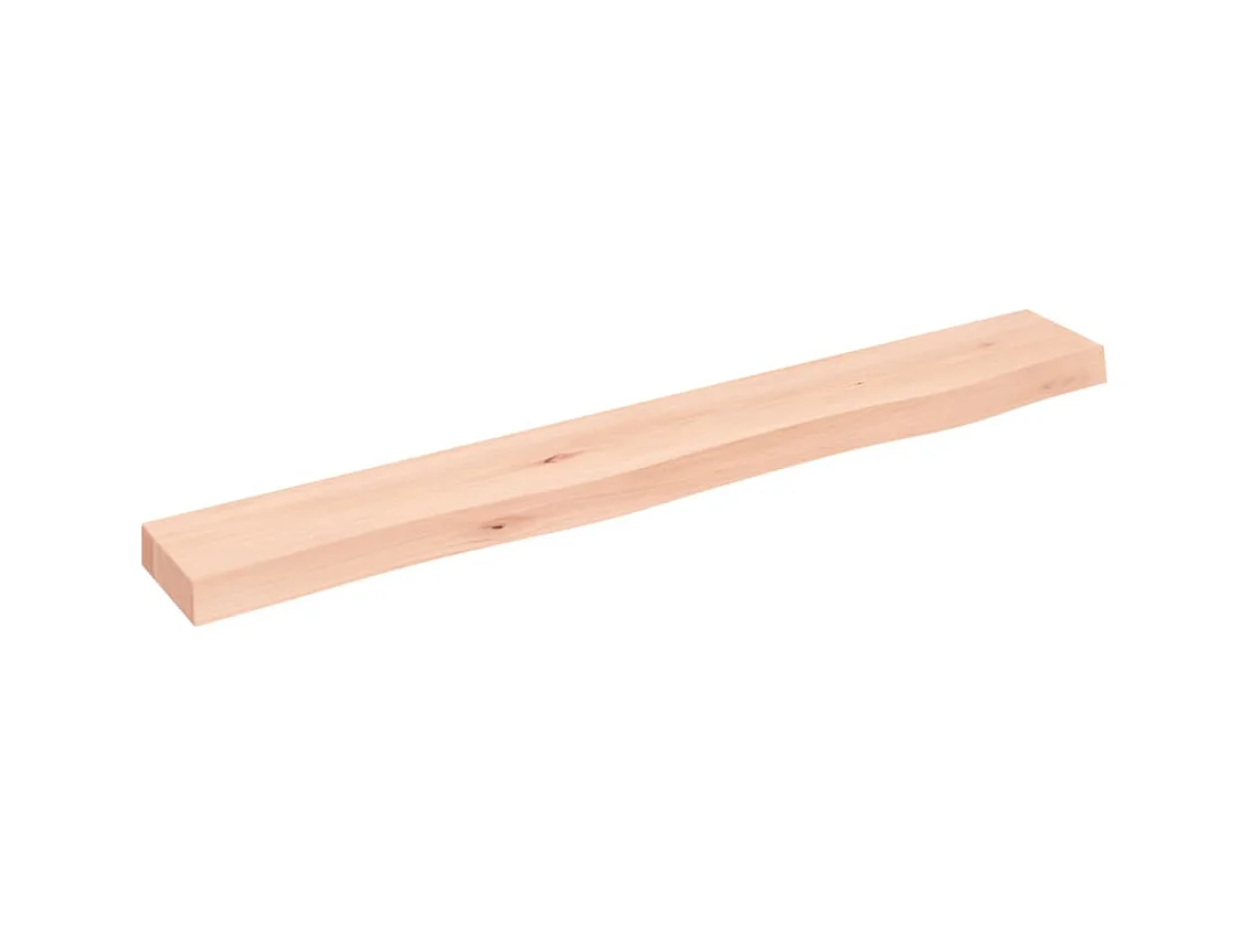 Étagère murale 80x10x4 cm bois de chêne massif non traité OFR61587 BonneVie Meuble