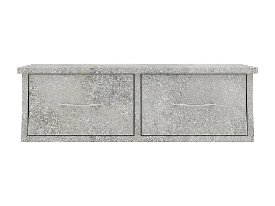 Étagère murale avec tiroirs Gris béton 60x26x18,5 cm Aggloméré OFR62527 BonneVie Meuble